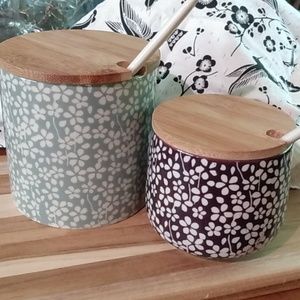 Set of 2 Bloomingville canisters